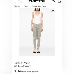 James Perse soft drape trousers/pants Size XS